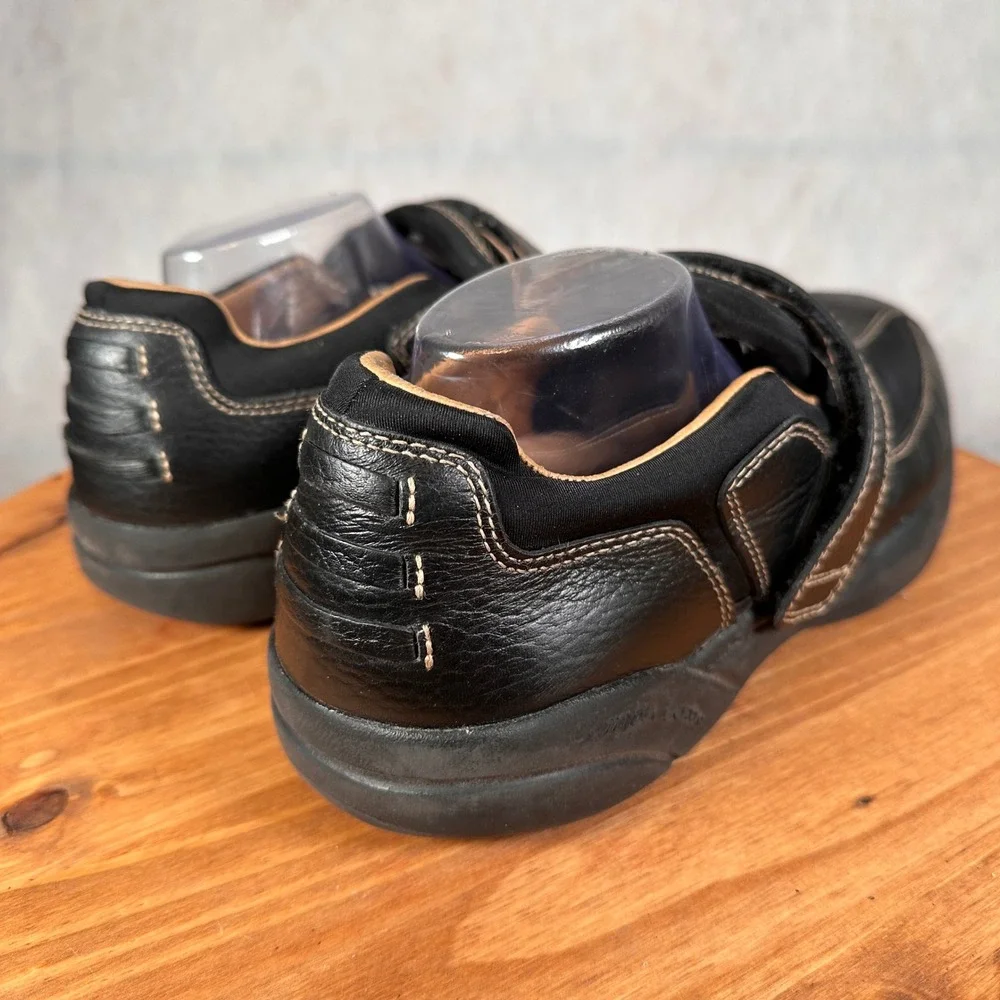 Dr. Comfort Douglas Loafers Mens 12W Black Good Leather Lycra Strap 6610